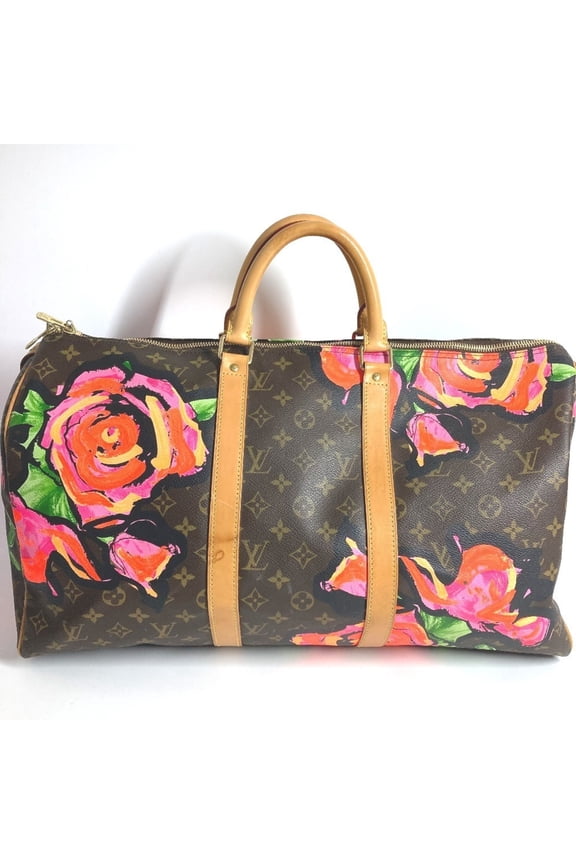 Pre-Owned LOUIS VUITTON M48605 Monogram Rose Keepall 50 Travel Bag, Canvas Boston Women's, Pink