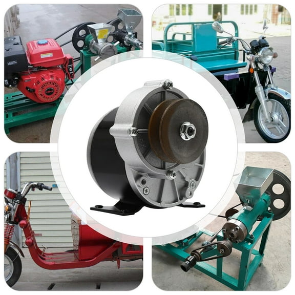 Brushed Motor Gear Reduction Electric Motor Gear Motor w/ Belt Pulley 12VDC 250W