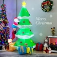 thumbnail image 4 of Gymax 7FT Self Inflatable Santa Claus Climbing Tree Christmas Decoration w/ LED Lights, 4 of 10