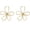 Gold Flower, variant on Gold Plated Hoop Earrings for Women, Long Linear Wire Twisted Knot Ear Piercing Earrings, Trendy Dainty Statement Anniversaries Wedding Party Elegant Minimalist Lightweight Jewelry Gifts