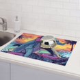 thumbnail image 2 of Cauagu Dish Drying Mat,24*18 inch Absorbent Dish Drainer Kitchen Counter,Dish Drying Pad for Countertops,Sinks,Draining Racks( Hip-Hop DJ Dolphin), 2 of 8
