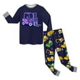 thumbnail image 5 of Zshosam Toddler Pajamas Boys Kids Boys Girls Toddler Solid Daily Pyjamas Sleepwear Set Basic Size 3T 4T,(Purple 3-4 Years), 5 of 6