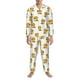 thumbnail image 3 of Fotbe Cute Duck With Headphone Pijama de Hombre con Estampado de Manga Larga, Conjunto de 2 Piezas, Ropa de Dormir Suave y Cómoda con Bolsillos-Small, 3 of 7