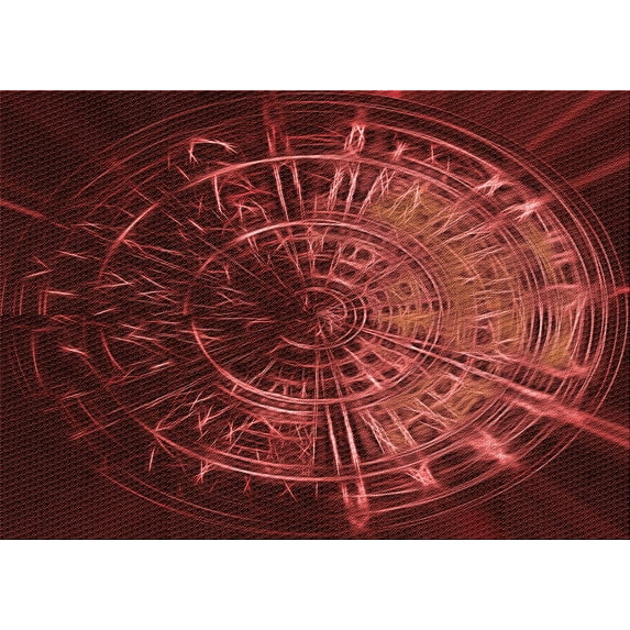Ahgly Company Indoor Rectangle Patterned Chilli Pepper Red Area Rugs, 5' x 7'