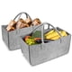 thumbnail image 3 of 5X Monedero de Fieltro, Bolsa de Almacenamiento de Fieltro Bolsa de Compras Informal de Gran Capacidad - Gris, 3 of 6