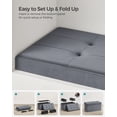 thumbnail image 5 of SONGMICS 30" Storage Ottoman Bench Folding Velvet Storage Footrest Stool 2 Extra Storage Boxes Hold up to 660lb for Living Room Bedroom Slate Gray, 5 of 5