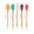 thumbnail image 2 of Colorful Silicone Spatulas Set of 5, Food Grade Silicone Spatula, Scraper, Shovel, Spoon, Oil brush, Kitchen Gadgets Tools Sets for Non-Stick Cookware, 2 of 12