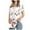 White, variant on QENGING Women's Short Sleeve Crew-Neck Plus Size Floral Print Juniors Tops Hide Belly Tunic Shirts Dressy Casual Flowy Blouse