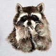 thumbnail image 3 of CafePress - Cute Humorous Watercolor Raccoon Blowing A Kiss Ho - Pullover Hoodie, Hooded Sweatshirt, 3 of 4
