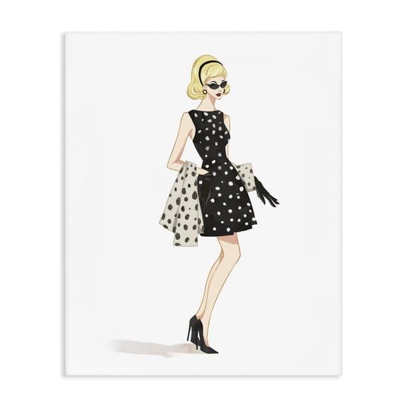 Stupell Industries Feminine Retro Fashion Canvas Wall Art, design by Ziwei Li