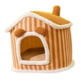 thumbnail image 2 of Cama para dormir para gatos lindos, casa para animales, cómoda y cálida para invierno, perrera antideslizante para gatos de interior, refugio lavable Marrón Yinane Cama nido, 2 of 8