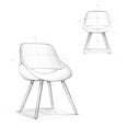 thumbnail image 3 of Simpli Home Malden Bentwood Dining Chair with Wood Back in Natural Linen Look Fabric, 3 of 11