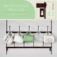 thumbnail image 4 of Sorbus Mug Rack for Wall - Large Rustic Coffee Mug Holder Wall Mount with 27 Hooks, Coffee Cup Display Rack, 6-Tier Metal Mug Organizer for Home, Kitchen & Bar, Coffee Station, Dining Room, 4 of 7