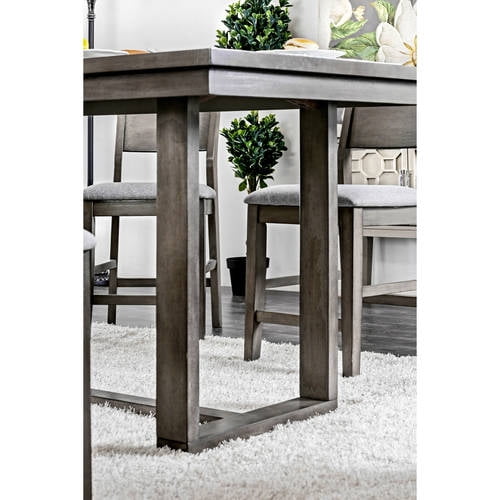 Furniture of America Gwain Contemporary Counter Height Dining Table, Gray