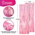 thumbnail image 3 of Cortinas con flecos Voircoloria, láser, rosa, 1 x 2 m, paquete de 2, 3 of 7