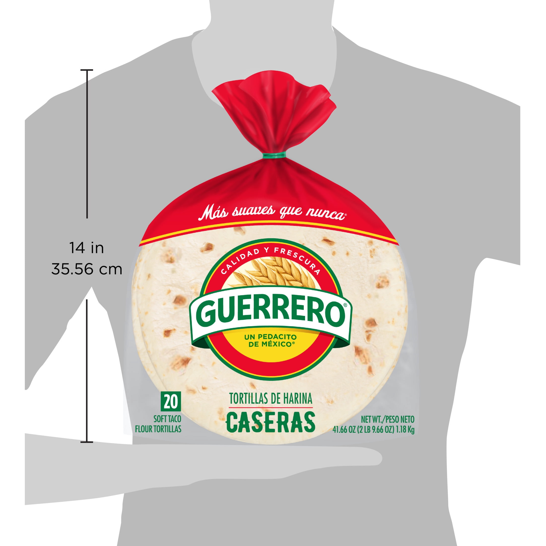 Guerrero Caseras Flour Tortillas, Soft Taco Size, 20 Count