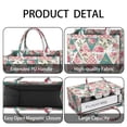 thumbnail image 4 of Large Capacity Tote Bag,Pioneer Flower Floral Print Pattern Handbag Fashion Luxury Tote Bag,15.7"x13"x 5.1" Inches,Laptop Compatible, 4 of 6