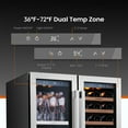 thumbnail image 4 of Ca'Lefort 30 inch Wine Beverage Refrigerator, Hold 80 Cans and 33 Bottles Dual Zone Wine Fridge with Stainless Steel French Door for Home, 4 of 16
