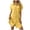 Yellow, variant on Amzcrzy Shirt Dresses for Women Cotton Linen Button Down Sundress 2026 Casual Short Sleeve Lapel Collar Solid Color Mini Dress with Chest Pocket Navy L