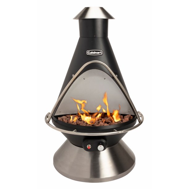 Cuisinart Chimenea Propane Fire Pit, Patio Heater with TipOver Safety