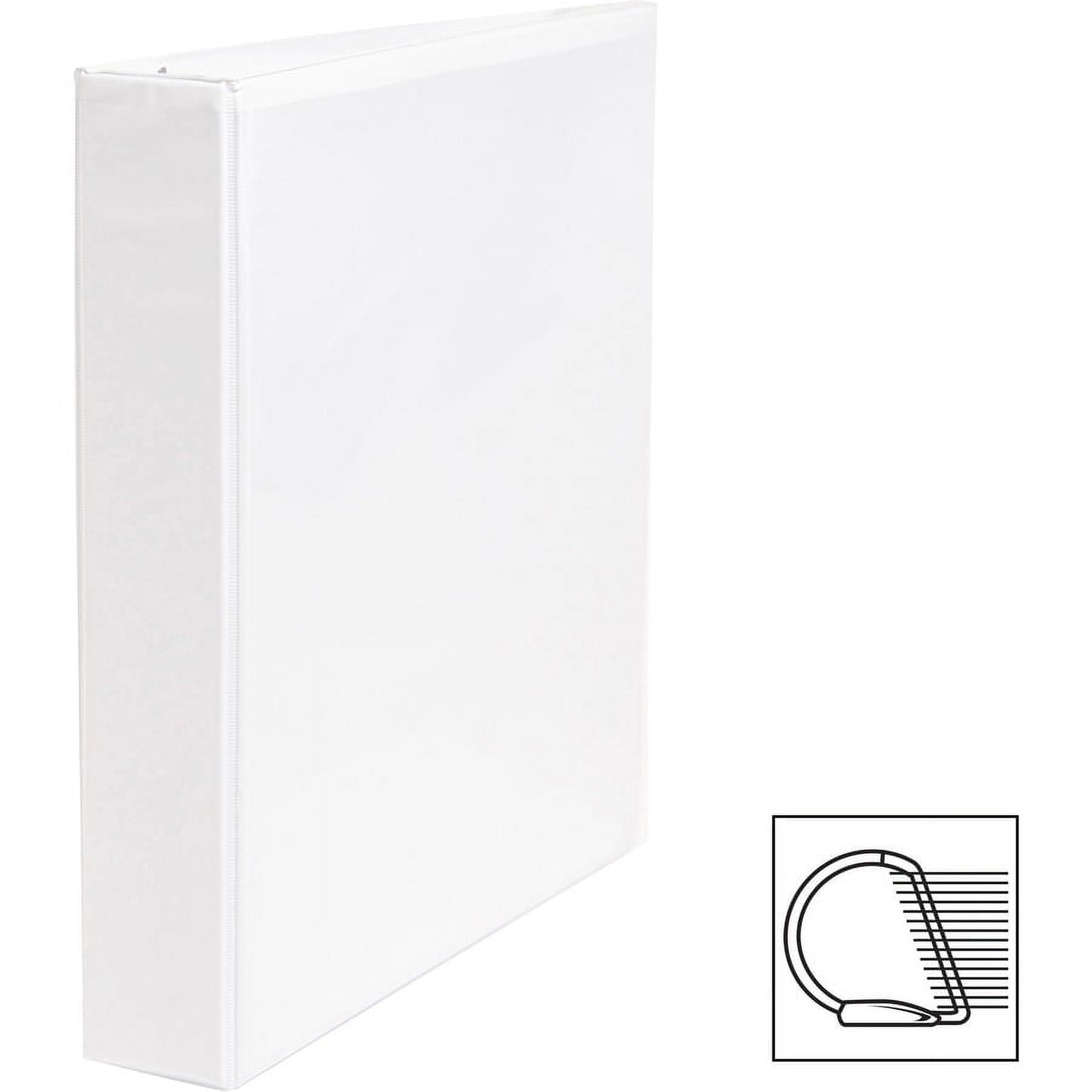 Business Source Basic D-ring White View Binders - 1 1/2" Binder Capacity - Letter - 8 1/2" X 11" Sheet Size - 375 Sheet Capacity - 3 X Slant D-ring Fastener(s) - Internal Pocket(s) - Chipboard