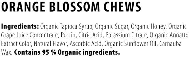 Honey Stinger Organic Energy Chews, Orange Blossom, Sports Nutrition, 1.8 Ounce (Pack of 12)
