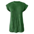 thumbnail image 3 of Ruyang Women's Summer Tops 2024 Short Sleeved Solid Color Round Neck Loose T Shirt Top Women Short Sleeve Shirts Cotton, 3 of 4