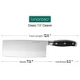 thumbnail image 6 of Linoroso 7.5 inch Cleaver Knife Meat and Vegetable Chinese Cleaver Kitchen Chef Knife, German High Carbon Stainless Steel Butcher Knife, 6 of 7