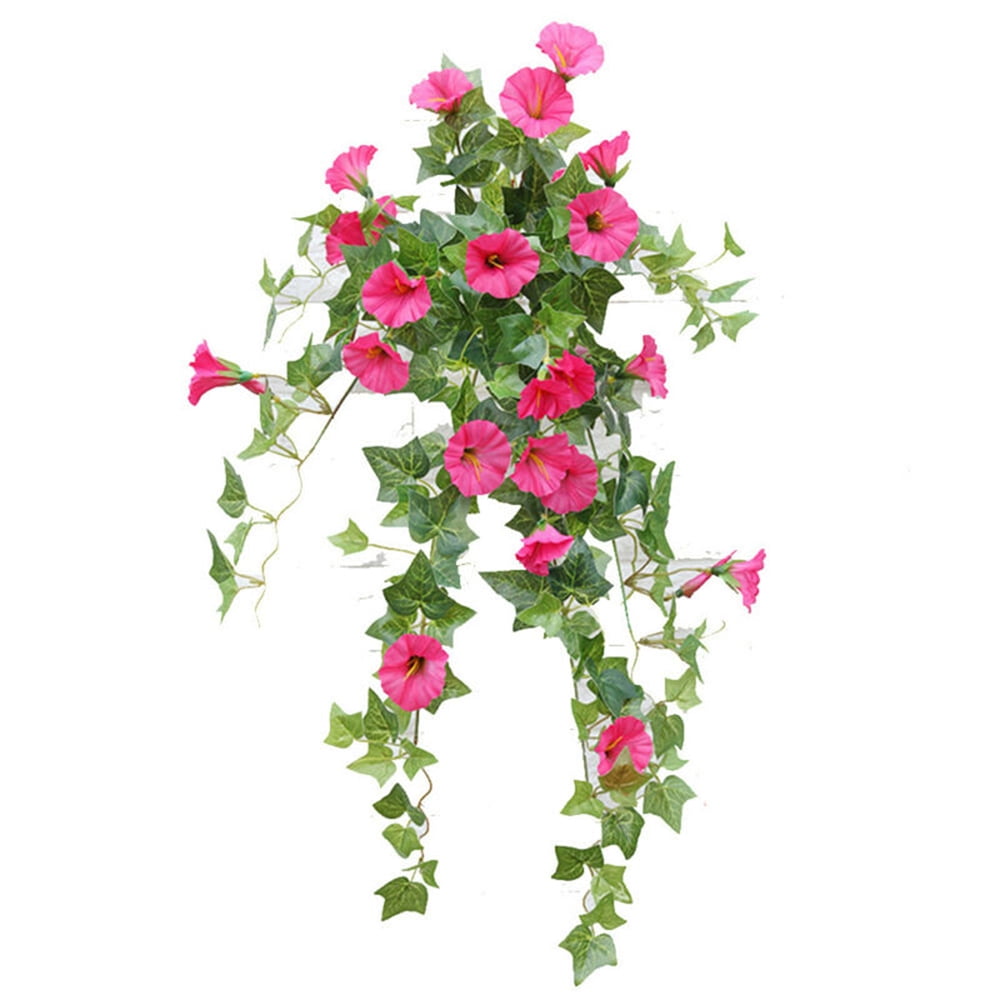 Home Wall Garland Fake Silk Morning Glory Artificial Flower Vine