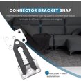 thumbnail image 5 of Sectional Couch Connector, 4 Pcs Metal Sofa Joint Snap Alligator Style Sectional Couch Connector, 5 of 5