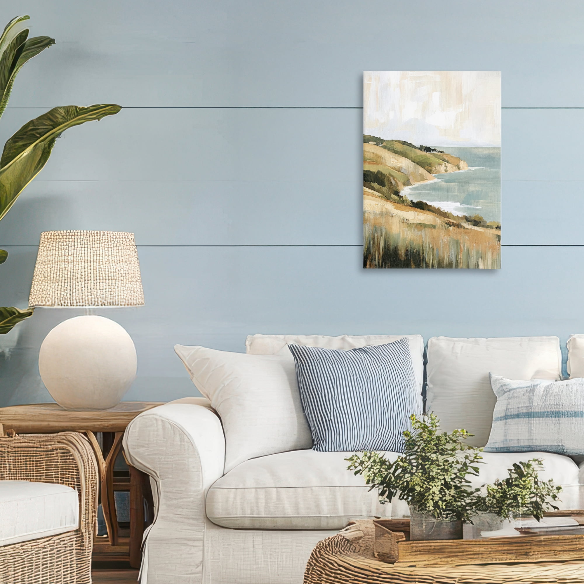 Stupell Industries Serene Cliff Coast Landscape Canvas Wall Art, design by Petal Prints Design