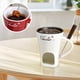thumbnail image 4 of Taza de chocolate fundido para el hogar de cerámica roja para estufa de queso de derretimiento de velas - Taza de cerámica ambiental roja para olla caliente con tenedor - Blanco, 4 of 6