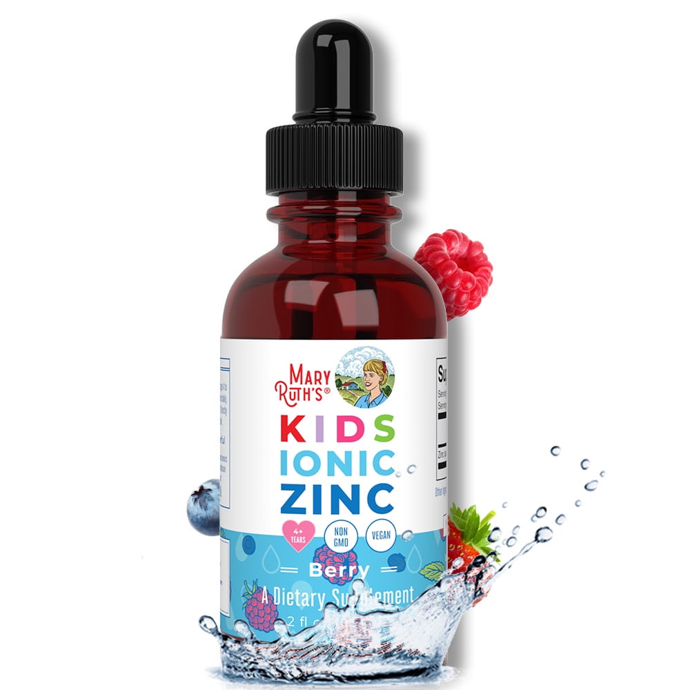 Zinc Supplements for Immune Support | Liquid Zinc Supplement | Ionic Zinc for Kids | Ages 4-13 | Zinc Sulfate | Skin Care Supplement | Vegan | Non-GMO | Gluten Free | 2 Fl Oz
