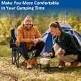 thumbnail image 6 of FREESKY Camping Chair, Oversized Padded Folding Camp Chair Supports 480 lbs, Portable Quad Armchair with Cooler Bag and Storage Pocket, 2 Pack, Black, 6 of 7