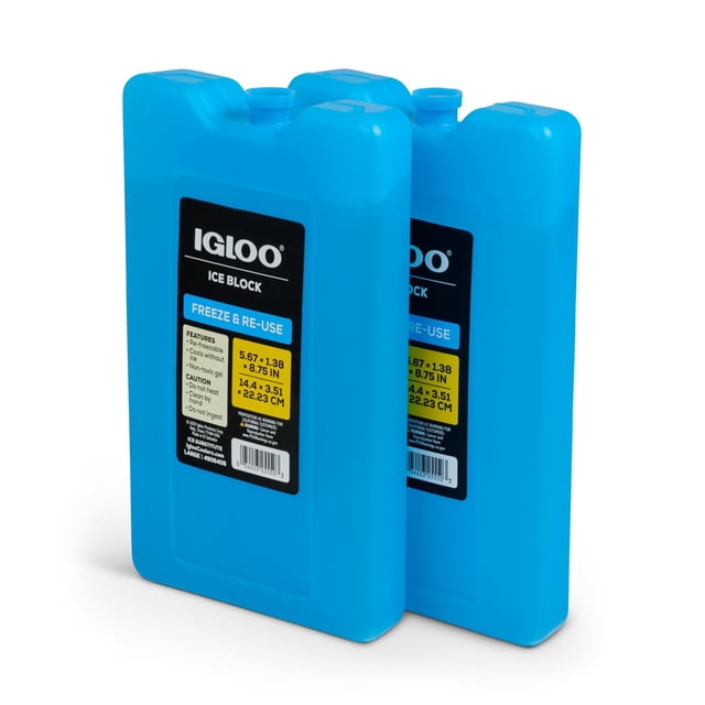Ice Blocks Igloo Large Maxcold, paquete de 2, reutilizables para refrigeradores