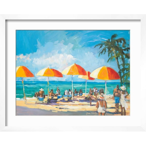 Art.com Sunny Daze Art Print by Jane Slivka, White Frame Wall Art, 21" x 17"