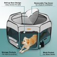 thumbnail image 2 of plegable para perros con cubierta de malla extraíble, corral portátil para mascotas en interiores o exteriores, 2 of 6
