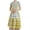 Yellow, variant on FEOYA Womens Pinafore Apron Dress Cooking Cotton Apron Kitchen Apron Lace Cute Aprons Home Loose Smock for Gardening Chef Baking Art Painting Pink