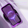 thumbnail image 5 of Casetego for Moto G Power 5G 2025 Case,Glow in The Dark Three Layer Heavy Duty Shockproof Protection Hard Plastic Bumper+Soft Silicone Protective Case,Purple Butterfly, 5 of 8