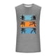 thumbnail image 4 of Camiseta sin mangas de cuello redondo para hombre, informal, a la moda, con estampado, deportiva, de poliéster, 4 of 5