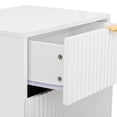 thumbnail image 3 of Smuxee Modern Adult Wood Nightstand with USB Port and 2 Drawer for Bedroom,White Finish, 3 of 7
