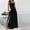 Black, variant on Dresses for Women Women's Summer Solid Slimming One Shoulder Sleeveless Split Hem Dresses