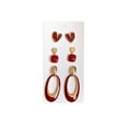 thumbnail image 2 of Steadline 3-Pair Women's Earrings Set with Silver Needle for Valentine's Day Gift - Lightweight Acrylic Jewelry Perfect for Daily Wear and Special Occasions, 2 of 7