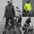 thumbnail image 5 of Meterk Men Motorcycle Rain Suit Reflective Waterproof Rain Jacket and Pants Rain Gear for Bike Riding Cycling Camping Hiking, 5 of 7