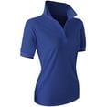 thumbnail image 2 of CLOVERY Women's Sportswear 2-Button Placket Polo Short Sleeve Shirt (S-3XL), 2 of 5