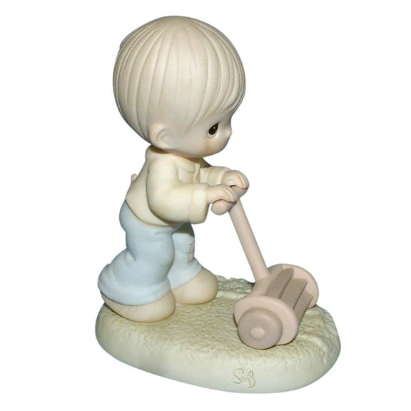 Precious Moments Figurine: PM892 Mow Power to Ya! (4.7")