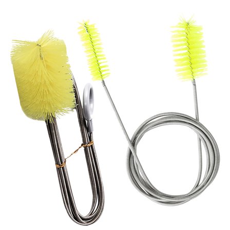 RENACLIPY 2Pcs Environmental Shaped Cleaning Brush for Aquarium and Sewer Cleaning Yellow