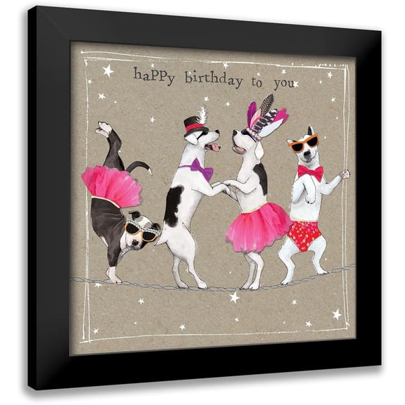 Gower, Hammond 12x12 Black Modern Framed Museum Art Print Titled - Fancypants Cool Dogs X