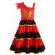 thumbnail image 3 of Vestido de baile con falda oscilante para salón de baile para niñas, disfraz de actuación, vestido con cinturón con volantes y hombros irregulares y tocado, 3 of 5