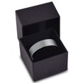 thumbnail image 3 of Tungsten Wedding Band Ring 6mm for Men Women Blue Black Pipe Cut Brushed Lifetime Guarantee, 3 of 4